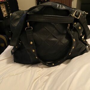 Elegant Black Leather Handbag